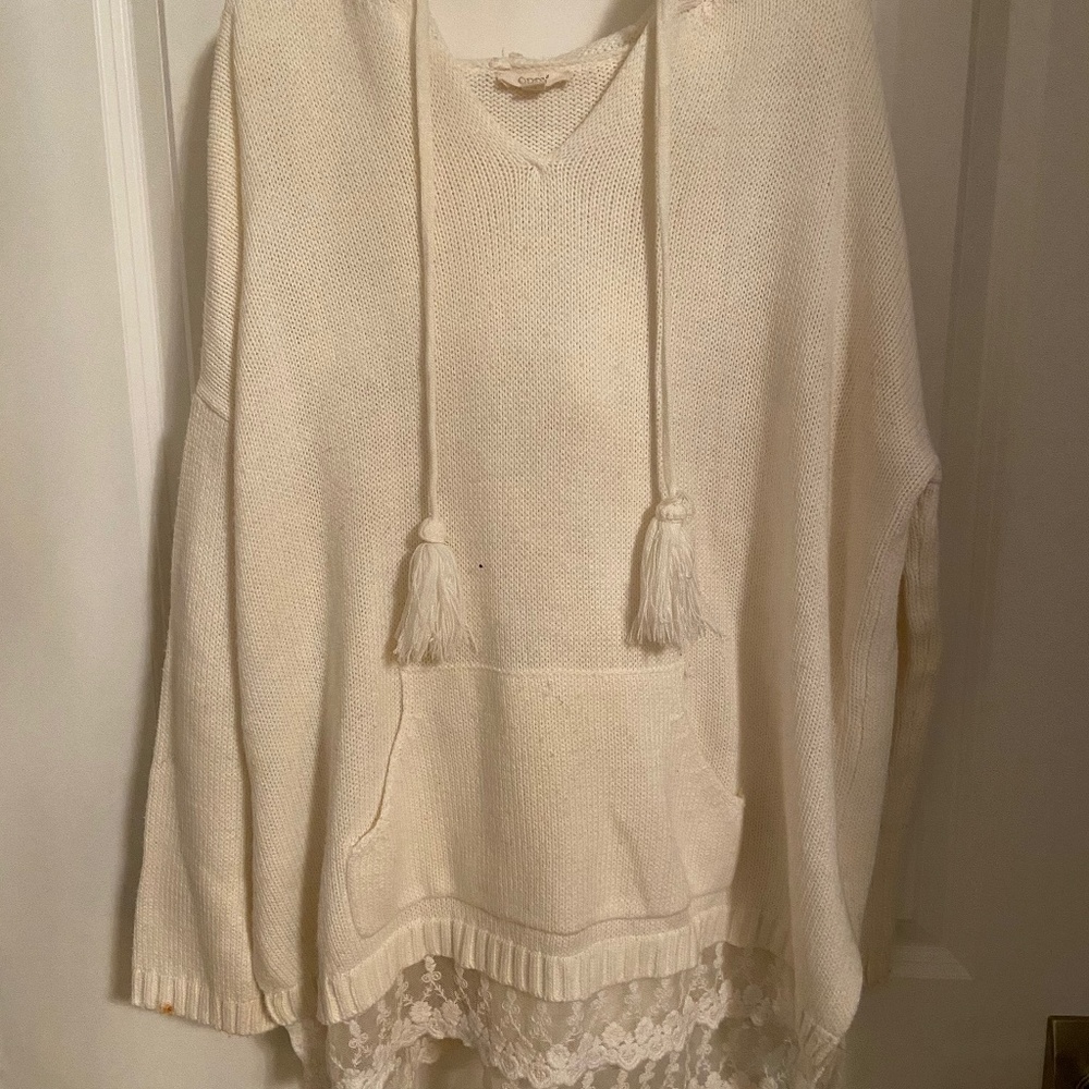 ODDY Cream+lace sweater